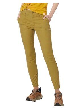 Toad&Co Earthworks Ankle Pants Size 14 Organic Cotton manytis Tan stretch
